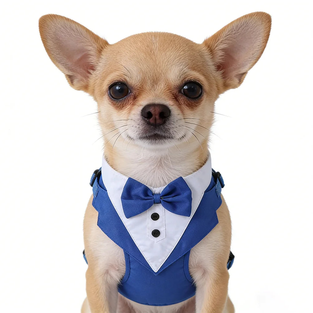 Dog Tuxedo for Wedding Outfit, Dog Suit and Tie Costumes for Birthday, Cosplay, Christmas Party,