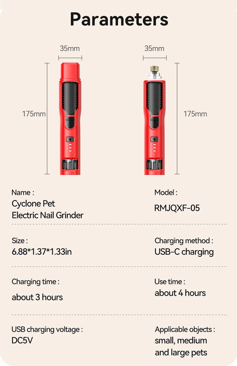 Electric Pet Nail Grinder