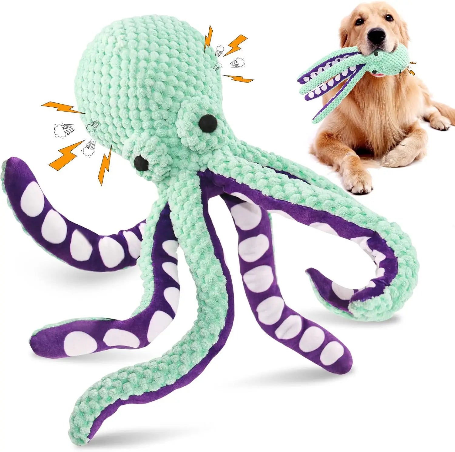 Large Squeaky Pet Dog Toy-Plush Dog Toys with Soft Fabric for Small Medium Large Dogs