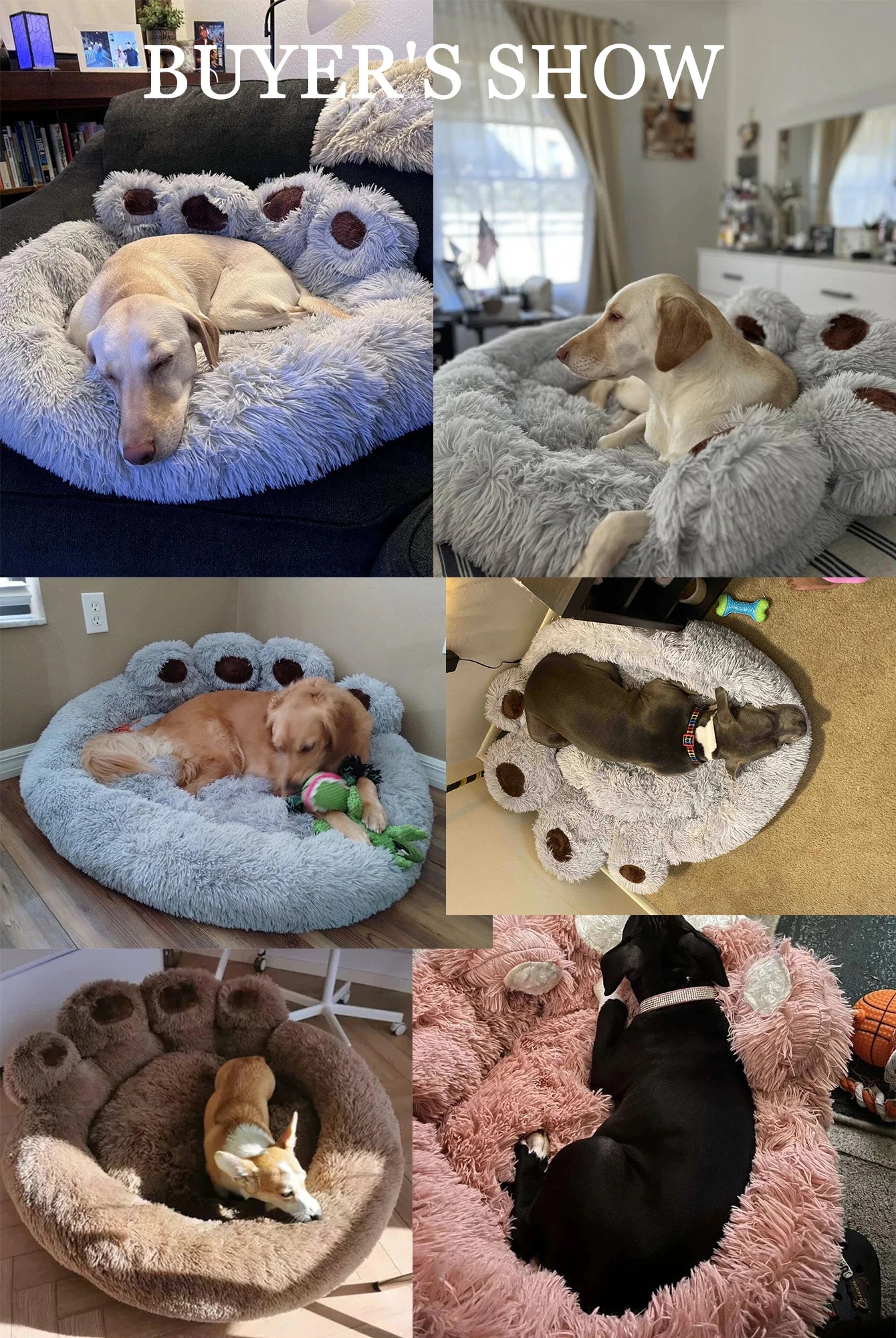 Fluffy Plush Dog Bed