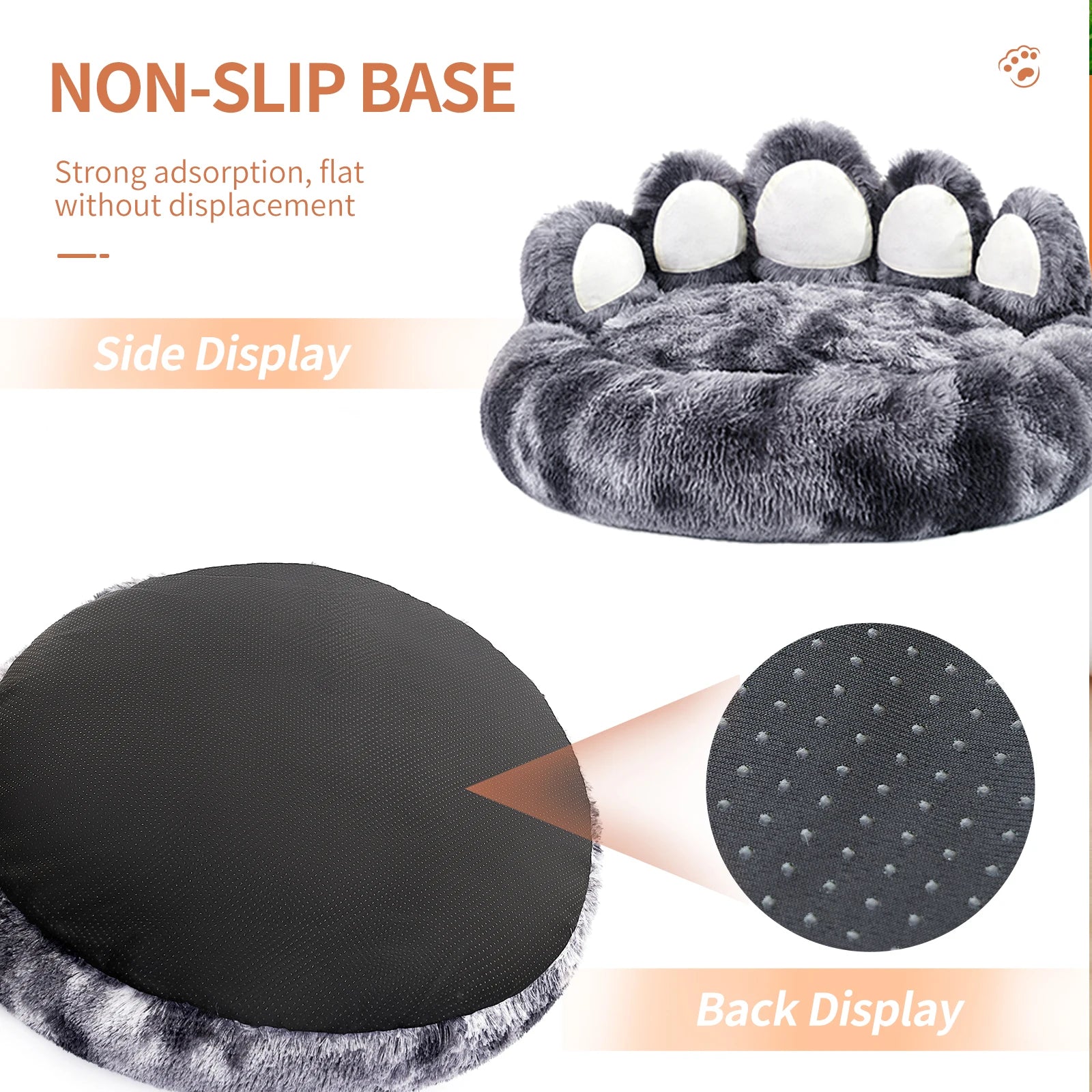 Cozy Comfy Pet Dog Bed Paw Shape Warm Dog Bed Cushion