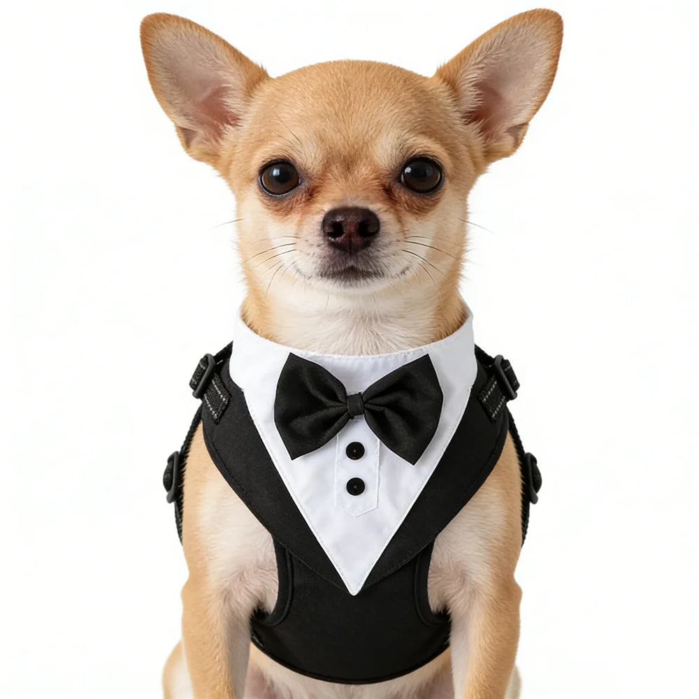 Dog Tuxedo for Wedding Outfit, Dog Suit and Tie Costumes for Birthday, Cosplay, Christmas Party,