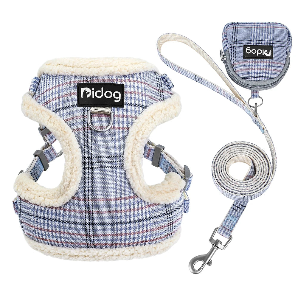 Dog Harness Leash Bag Set