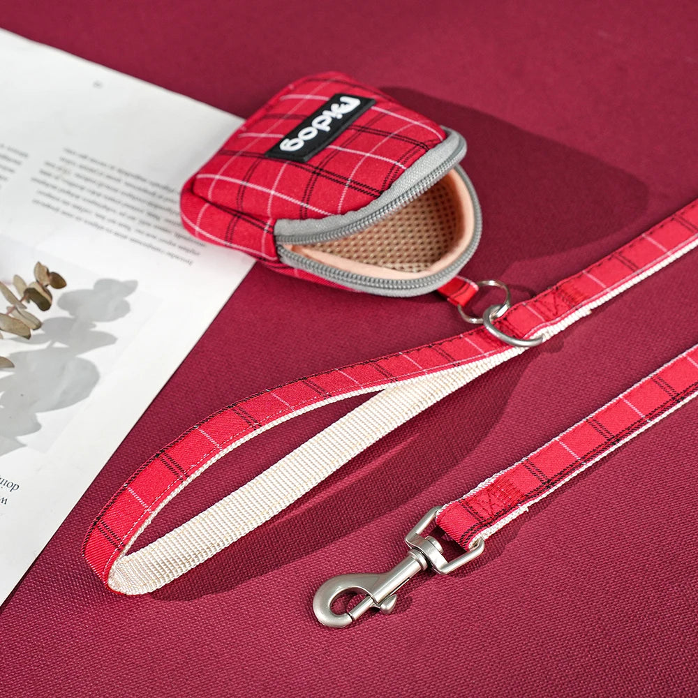 Dog Harness Leash Bag Set