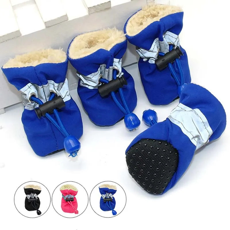Waterproof Winter Dog Boots Set