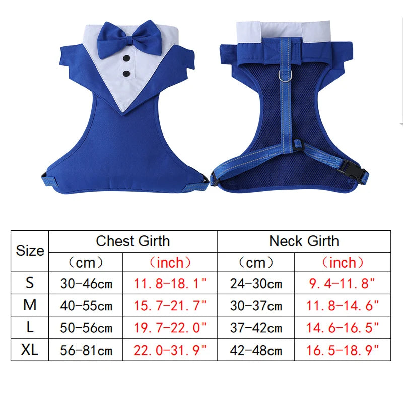 Dog Tuxedo for Wedding Outfit, Dog Suit and Tie Costumes for Birthday, Cosplay, Christmas Party,