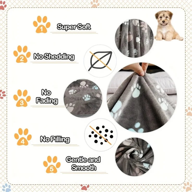 Paw Print Pet Blankets