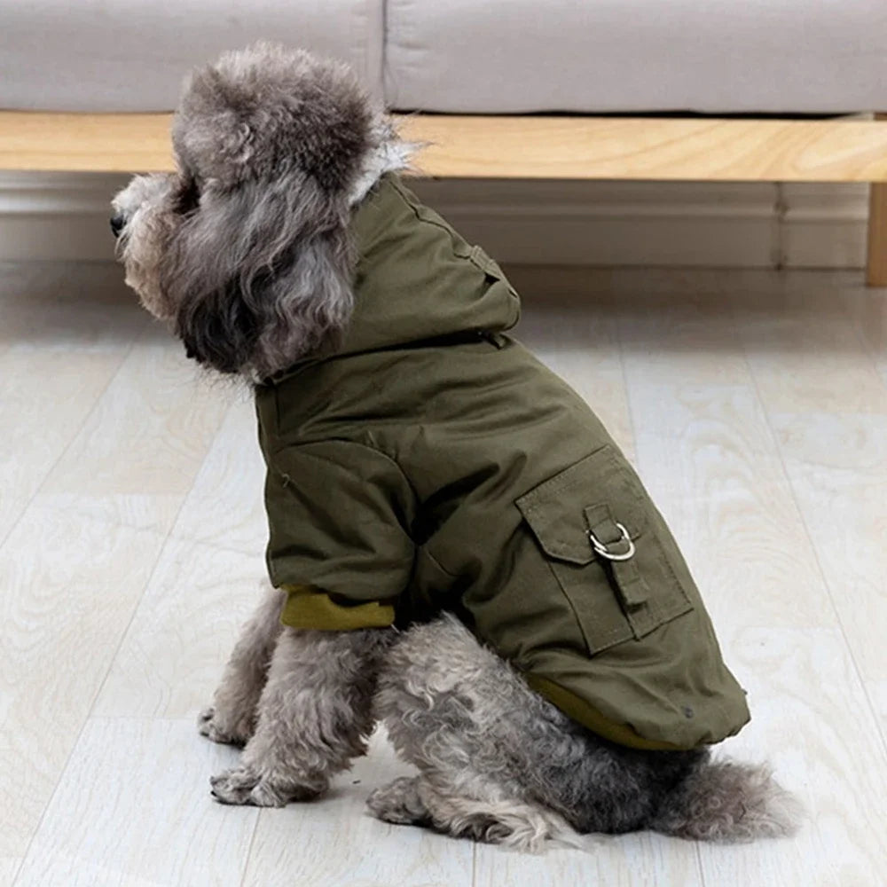 Winter Dog Jacket Hoodie