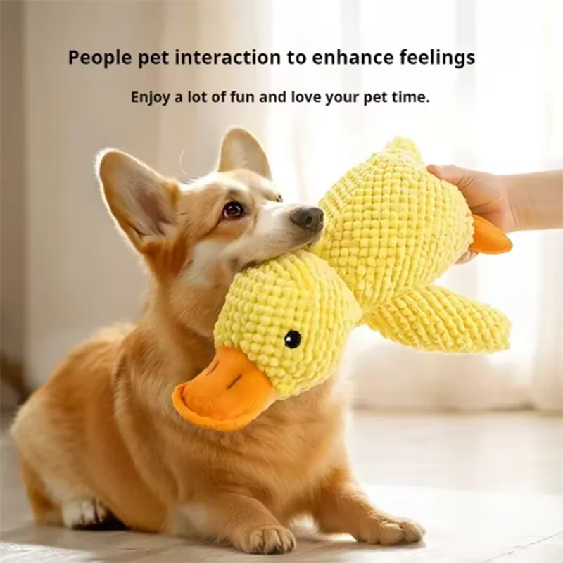 Plush Duck Squeaky Dog Toy