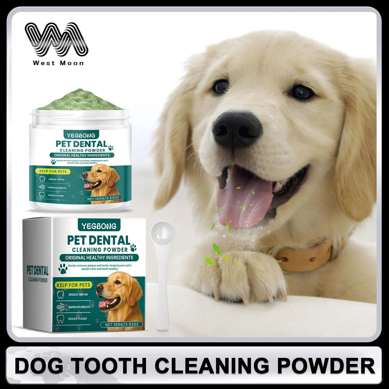 Pet Teeth Cleaning Powder for Dog Reduces Tartar and Calculus Protect Dog Oral Gum