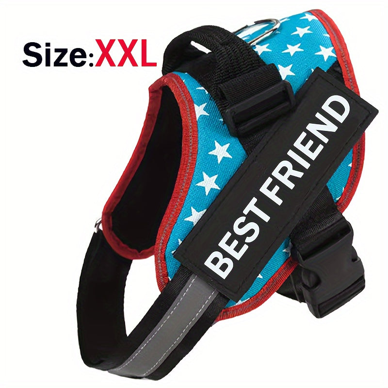 Breathable Adjustable Dog Chest Strap With Control Handle For Outdoor Walking