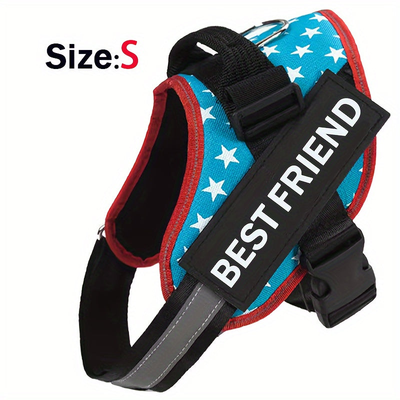 Breathable Adjustable Dog Chest Strap With Control Handle For Outdoor Walking