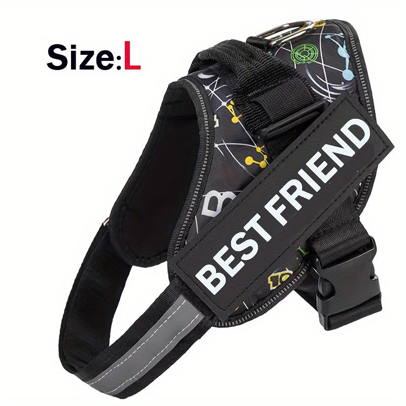 Breathable Adjustable Dog Chest Strap With Control Handle For Outdoor Walking