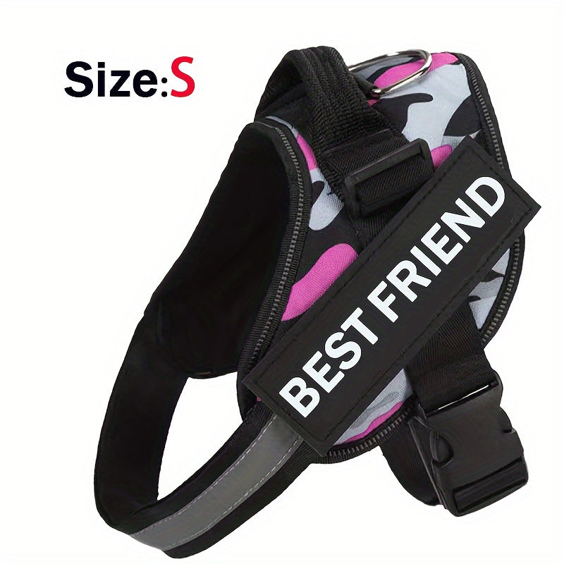 Breathable Adjustable Dog Chest Strap With Control Handle For Outdoor Walking