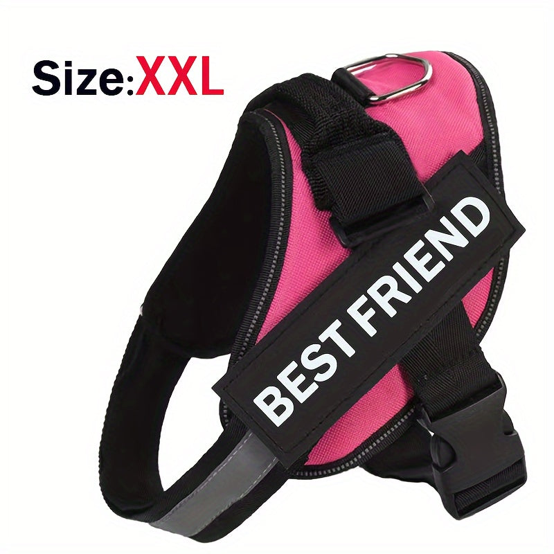 Breathable Adjustable Dog Chest Strap With Control Handle For Outdoor Walking