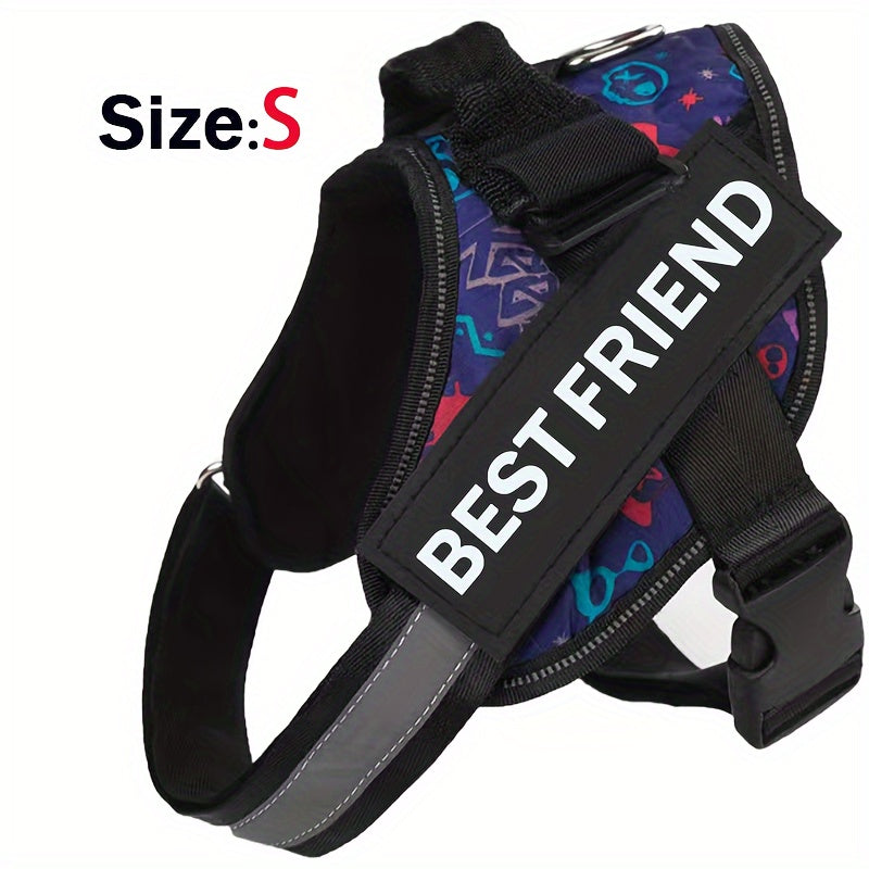 Breathable Adjustable Dog Chest Strap With Control Handle For Outdoor Walking