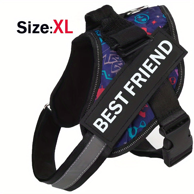 Breathable Adjustable Dog Chest Strap With Control Handle For Outdoor Walking