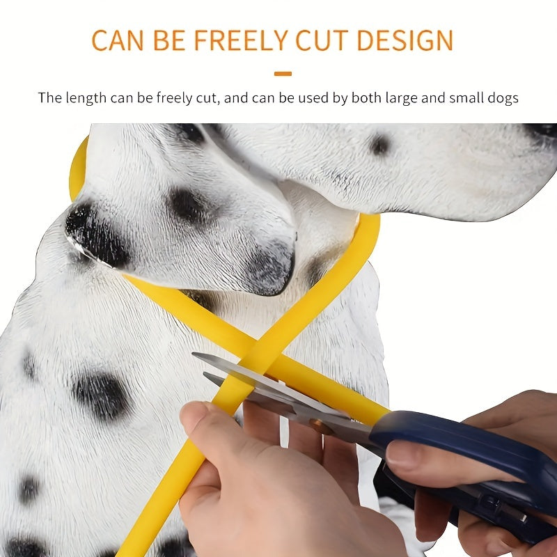 Luminous USB Rechargeable Dog Collar - Glow-in-the-Dark PVC Neck Cuff for Small Medium Large Dogs