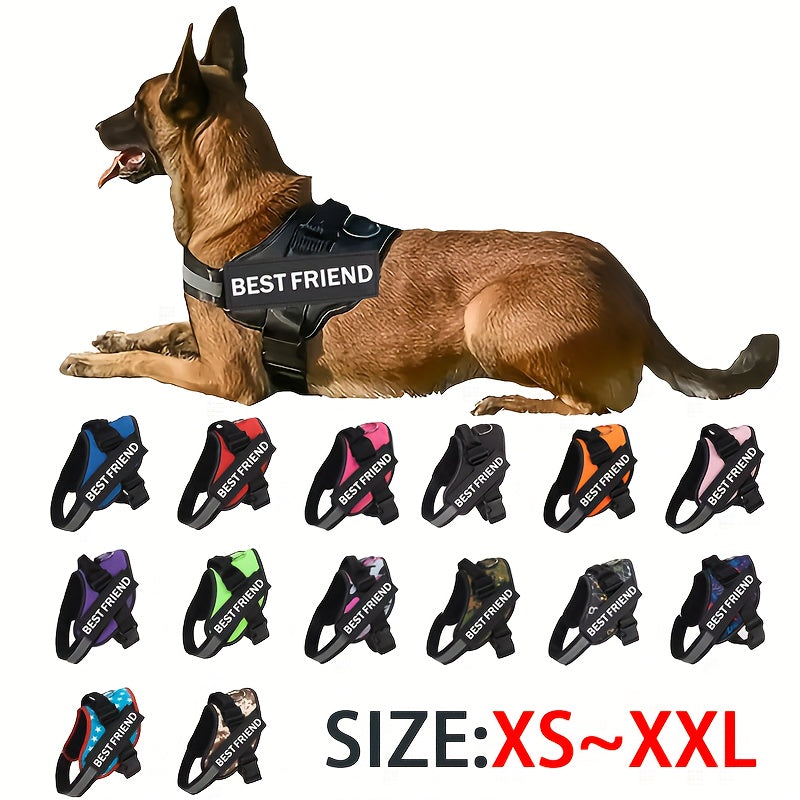Breathable Adjustable Dog Chest Strap With Control Handle For Outdoor Walking